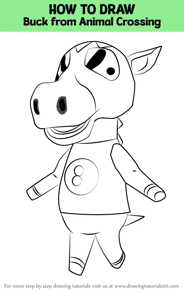 How to Draw Buck from Animal Crossing (Animal Crossing) Step by Step ...