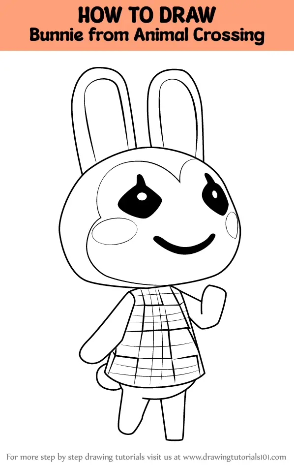 How to Draw Bunnie from Animal Crossing (Animal Crossing) Step by Step ...