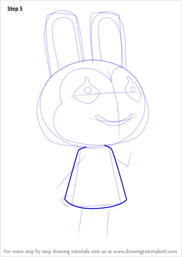 How to Draw Bunnie from Animal Crossing (Animal Crossing) Step by Step ...