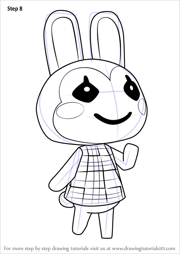 How to Draw Bunnie from Animal Crossing (Animal Crossing) Step by Step ...