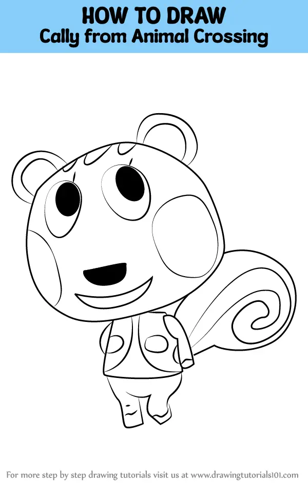 How to Draw Cally from Animal Crossing (Animal Crossing) Step by Step