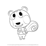 How to Draw Cally from Animal Crossing