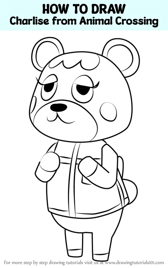 How to Draw Charlise from Animal Crossing (Animal Crossing) Step by ...