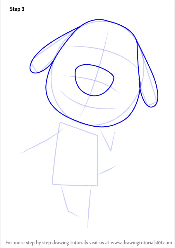 Learn How to Draw Cookie from Animal Crossing (Animal Crossing) Step by Step : Drawing Tutorials