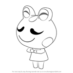 How to Draw Cousteau from Animal Crossing