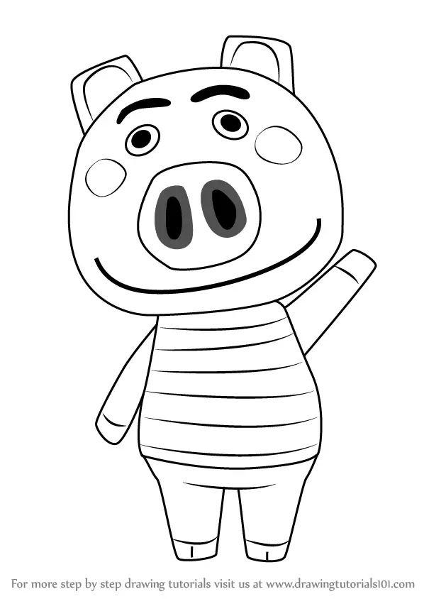 How to Draw Curly from Animal Crossing (Animal Crossing) Step by Step ...