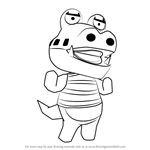 How to Draw Del from Animal Crossing