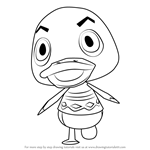 How to Draw Drake from Animal Crossing