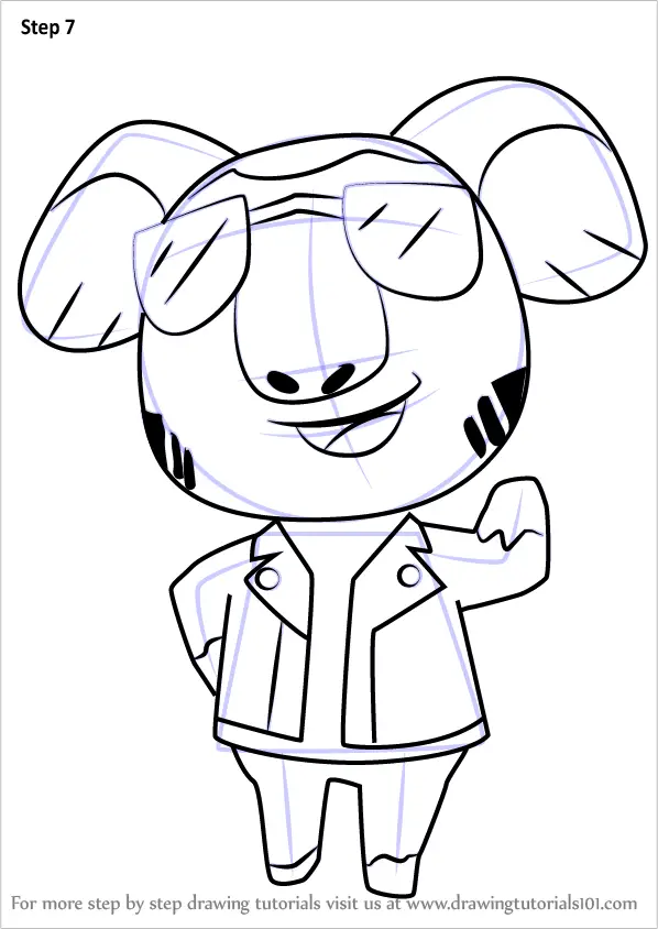 How to Draw Eugene from Animal Crossing (Animal Crossing) Step by Step ...