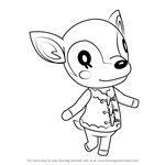 How to Draw Fauna from Animal Crossing