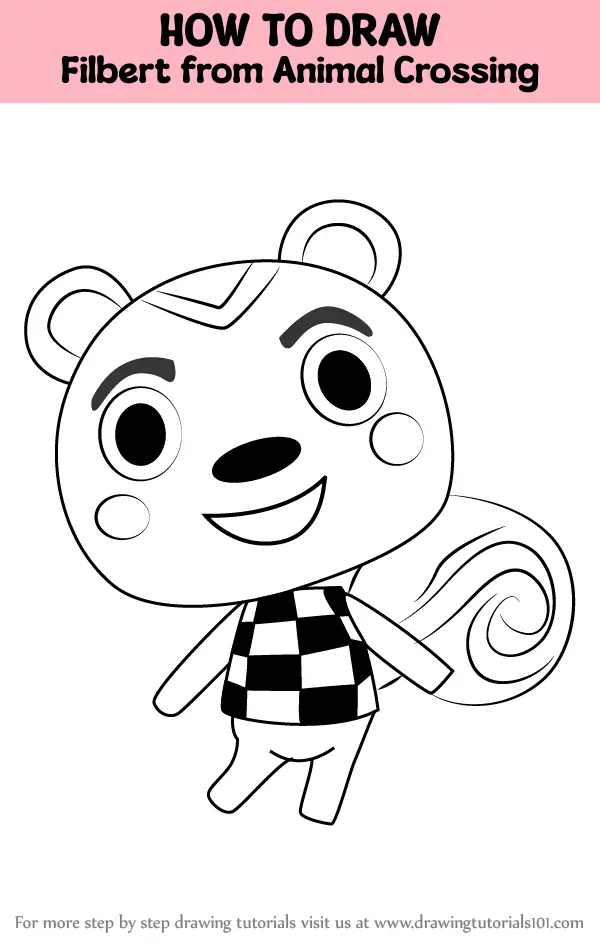 How to Draw Filbert from Animal Crossing (Animal Crossing) Step by Step ...