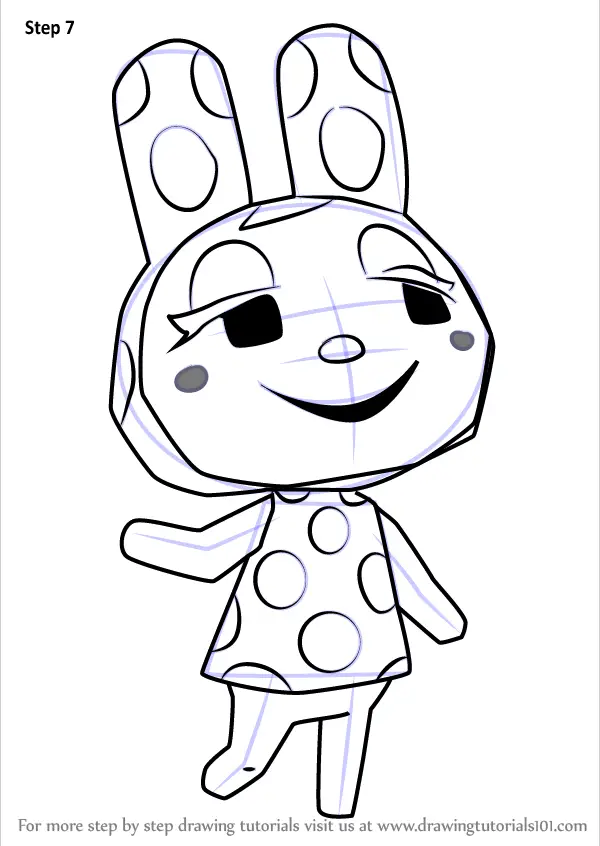 How to Draw Francine from Animal Crossing (Animal Crossing) Step by ...