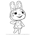 How to Draw Francine from Animal Crossing