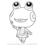 How to Draw Frobert from Animal Crossing