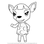 How to Draw Fuchsia from Animal Crossing