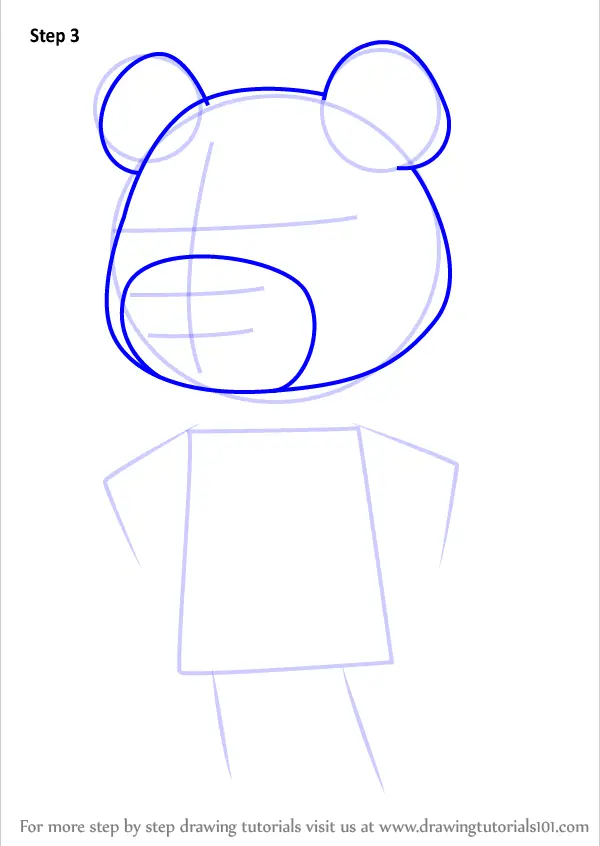 How to Draw Grizzly from Animal Crossing (Animal Crossing) Step by Step ...