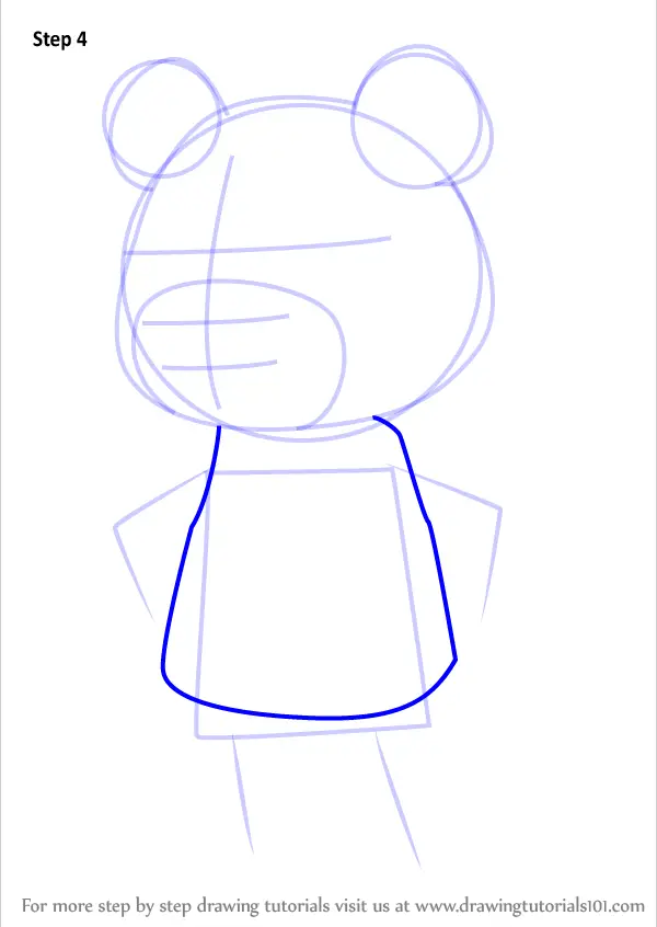 How to Draw Grizzly from Animal Crossing (Animal Crossing) Step by Step ...