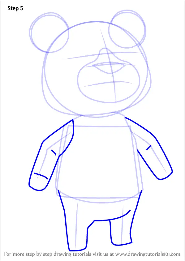 How to Draw Groucho from Animal Crossing (Animal Crossing) Step by Step ...