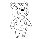 How to Draw Groucho from Animal Crossing