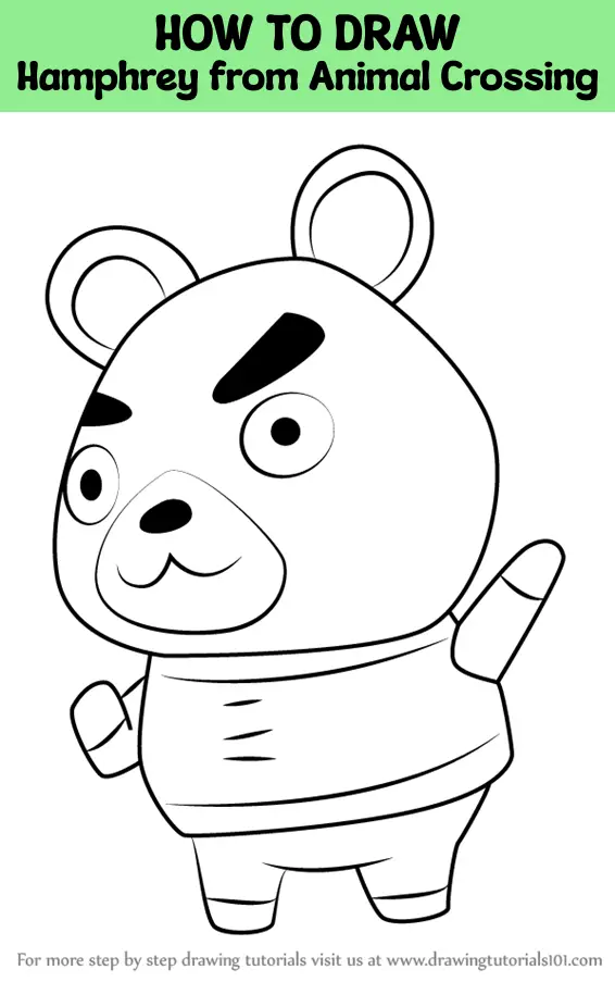 How to Draw Hamphrey from Animal Crossing (Animal Crossing) Step by ...