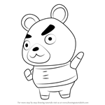 How to Draw Hamphrey from Animal Crossing