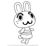 How to Draw Hopkins from Animal Crossing