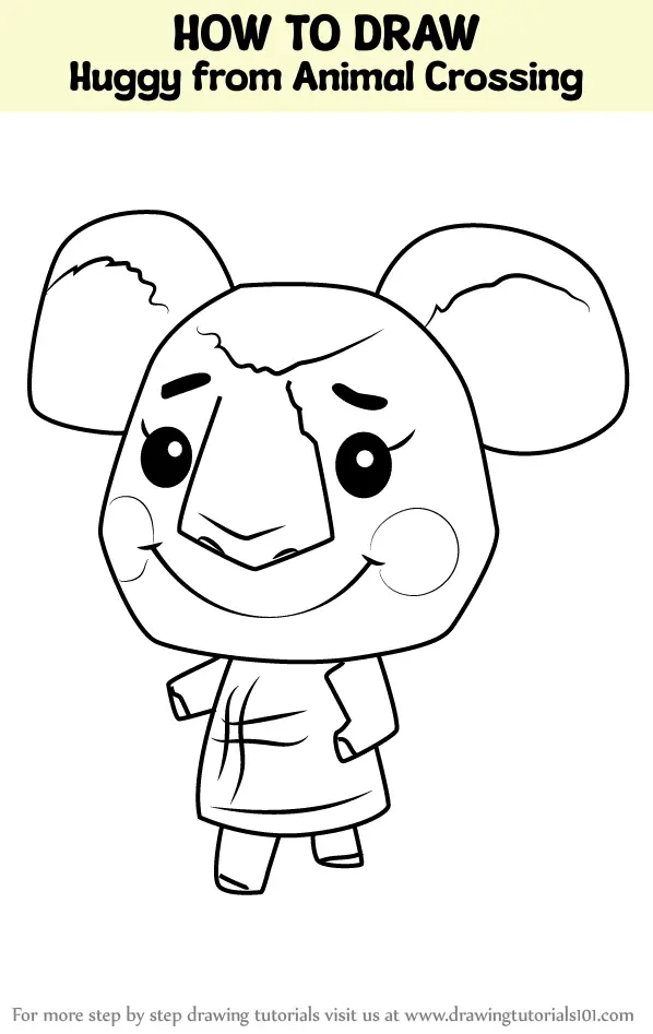 How to Draw Huggy from Animal Crossing (Animal Crossing) Step by Step ...