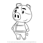 How to Draw Hugh from Animal Crossing