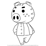 How to Draw Kevin from Animal Crossing