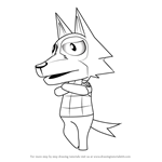 How to Draw Lobo from Animal Crossing