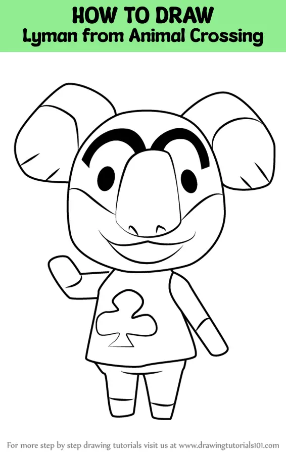 How to Draw Lyman from Animal Crossing (Animal Crossing) Step by Step ...