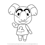 How to Draw Lyman from Animal Crossing