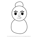 How to Draw Mama Snowman from Animal Crossing