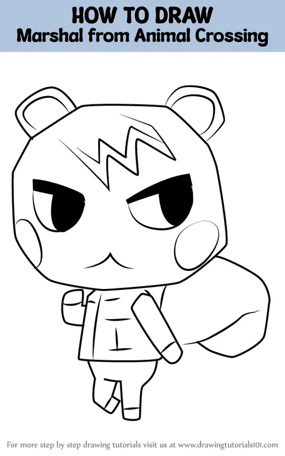 How to Draw Marshal from Animal Crossing (Animal Crossing) Step by Step ...