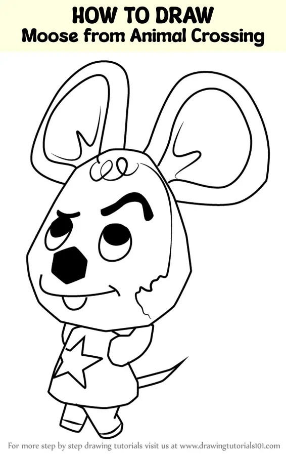 How to Draw Moose from Animal Crossing (Animal Crossing) Step by Step ...