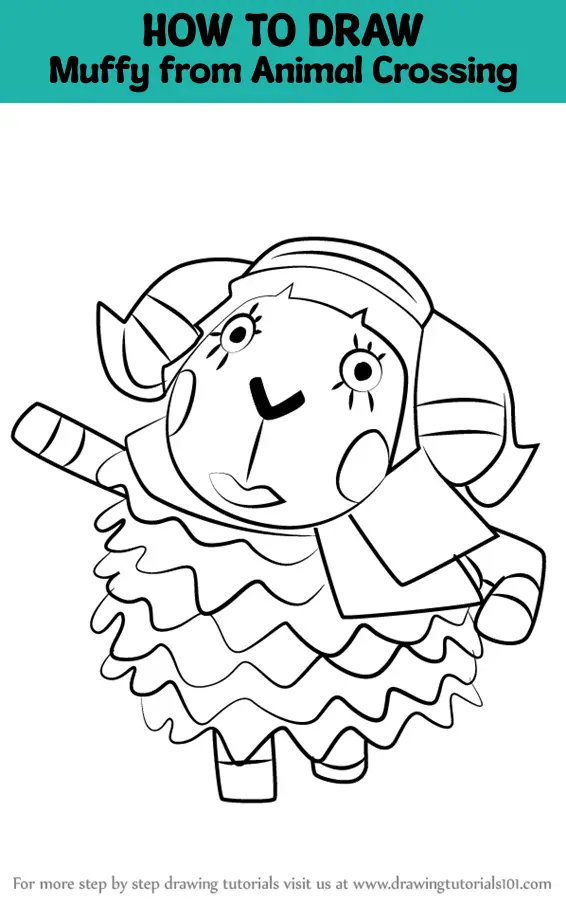 How to Draw Muffy from Animal Crossing (Animal Crossing) Step by Step ...