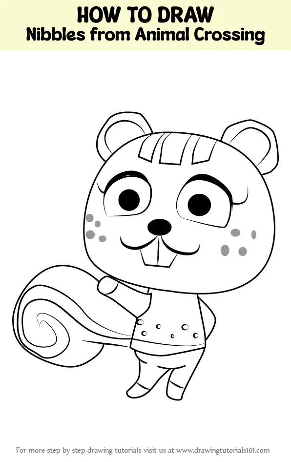 How to Draw Nibbles from Animal Crossing (Animal Crossing) Step by Step ...