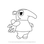 How to Draw Pango from Animal Crossing