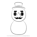 How to Draw Papa Snowman from Animal Crossing