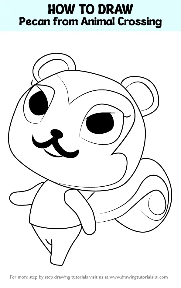 How to Draw Pecan from Animal Crossing (Animal Crossing) Step by Step ...