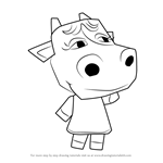 How to Draw Petunia from Animal Crossing