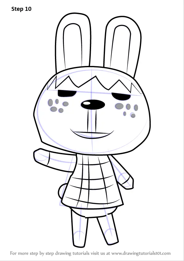 How to Draw Pinky from Animal Crossing (Animal Crossing) Step by Step