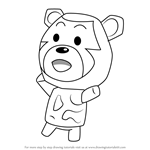 How to Draw Poko from Animal Crossing