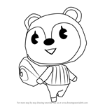 How to Draw Poppy from Animal Crossing