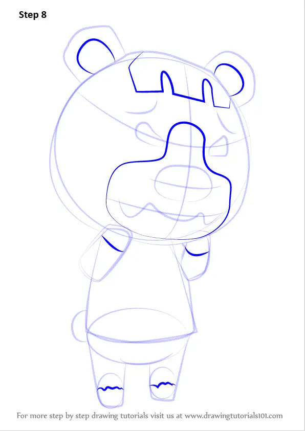 How to Draw Pudge from Animal Crossing (Animal Crossing) Step by Step ...