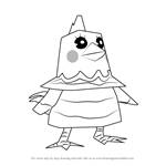 How to Draw Rhoda from Animal Crossing
