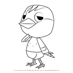 How to Draw Robin from Animal Crossing