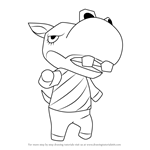How to Draw Rocco from Animal Crossing