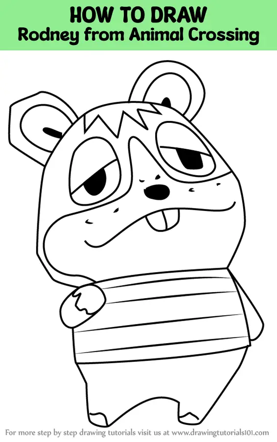 How to Draw Rodney from Animal Crossing (Animal Crossing) Step by Step ...