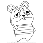How to Draw Rodney from Animal Crossing
